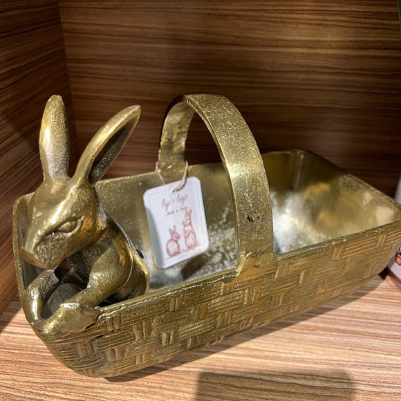 Brass Bunny Basket - Picture 6 of 6